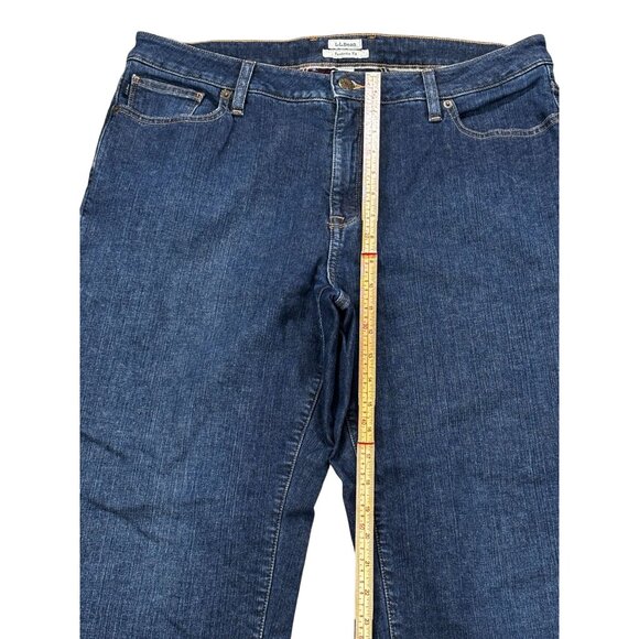 L.L. Bean Womens Favorite Fit Jeans Size 16 Regular Plaid Lining 99% Cotton - Picture 11 of 12